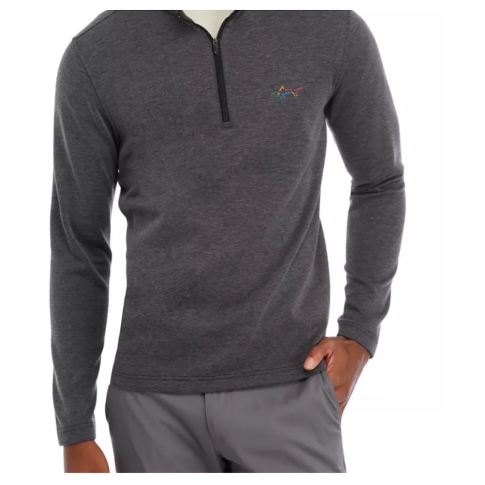 Greg Norman Collection Charcoal Quarter-Zip Pullover